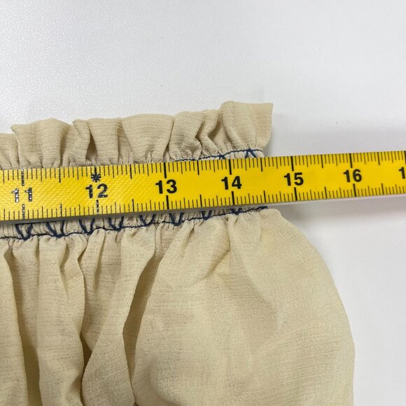 $385 NWOT See by Chloé Off-White Embroidered Maxi Skirt Size 38/L Pull-On - Picture 11 of 13